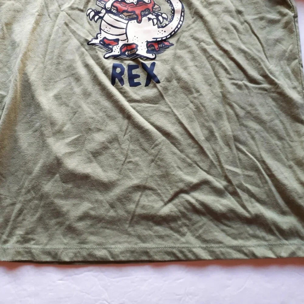 Cat & Jack Boys T-Shirt Dinosaur Long Sleeve Green Large 12-14